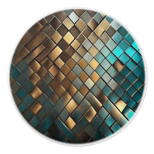Falska läderdraktskal Teal och guld Knopp