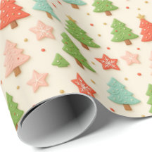 Falska lerjulskukor i julklappspapper