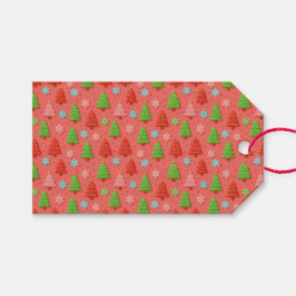 Falska lerlercookies i julklappspapper presentetikett