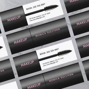 Falska mascara borste sminkartist mini visitkort