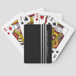 . Falska metalliska staplar med namn Casinokort