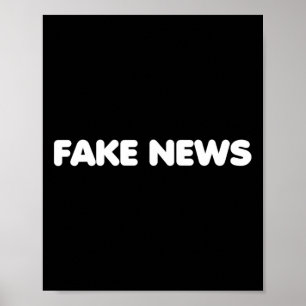 Falska Nyhetsmedia Politik Trump Stödare Republika Poster
