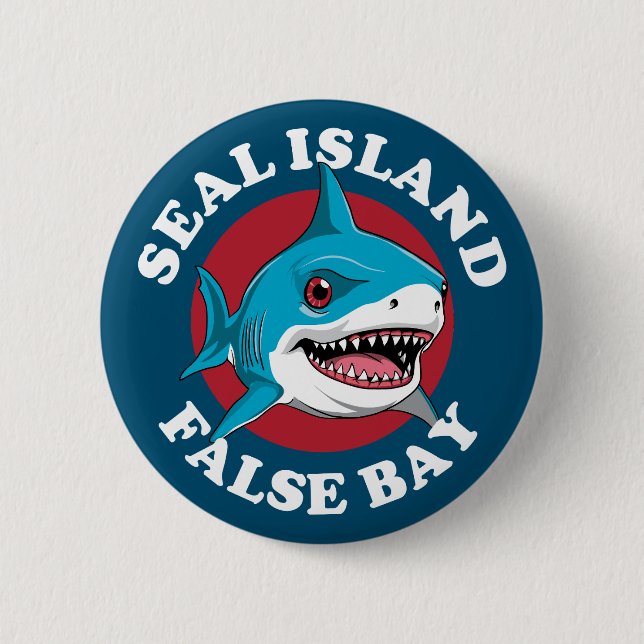 Falska viken på sialön - Dyka med hajar Knapp (Framsida)