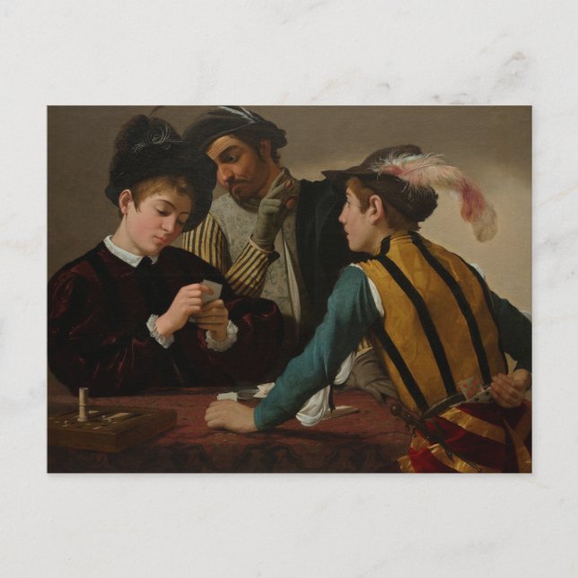 Falskspelare av Caravaggio Vykort (Framsida)