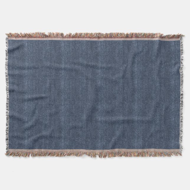 Falskt Denim Blå Jean Filt (Framsidan)