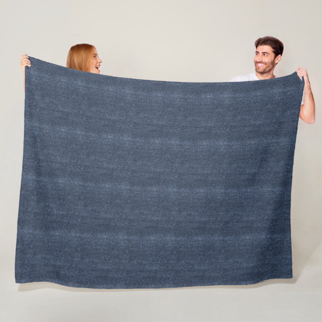 Falskt Denim Blå Jean Fleecefilt (På plats)