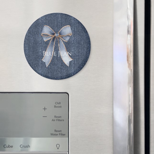 Falskt Denim Blå Jean Slöja Magnet (In Situ (Fridge))
