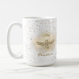 falskt glitter Drottning Bee Kaffemugg