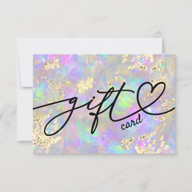 falskt glitter opal presentkort (Framsida)
