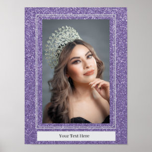 Falskt glitter personlig porträttaffisch poster