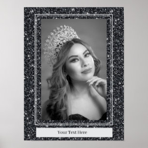 Falskt glitter personlig porträttaffisch poster