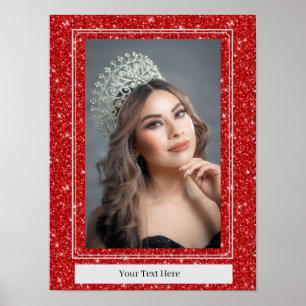 Falskt glitter personlig porträttaffisch poster