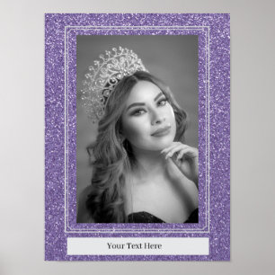 Falskt glitter personlig porträttaffisch poster