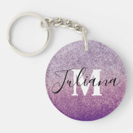 Falskt glitter Tvåtons Monogramnyckelring