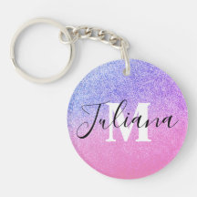 Falskt glitter Tvåtons Rosa Djärv Monogrammerad 