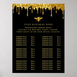 falskt glitterbi logoprislistaffisch poster