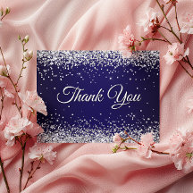 Falskt glittrande silverglitter Navyblå Tack