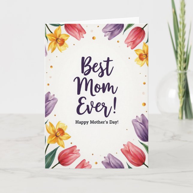 Falskt guld Bästa mamma någonsin-kort Kort (Framsida)