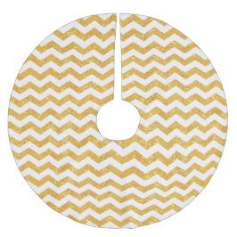 Falskt guld-chevron - Julgran duk Julgransmatta Borstad Polyester