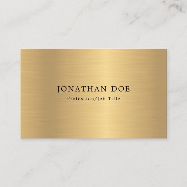 Falskt Guld Elegant Minimalistisk Professionell Ma Visitkort (Framsida)