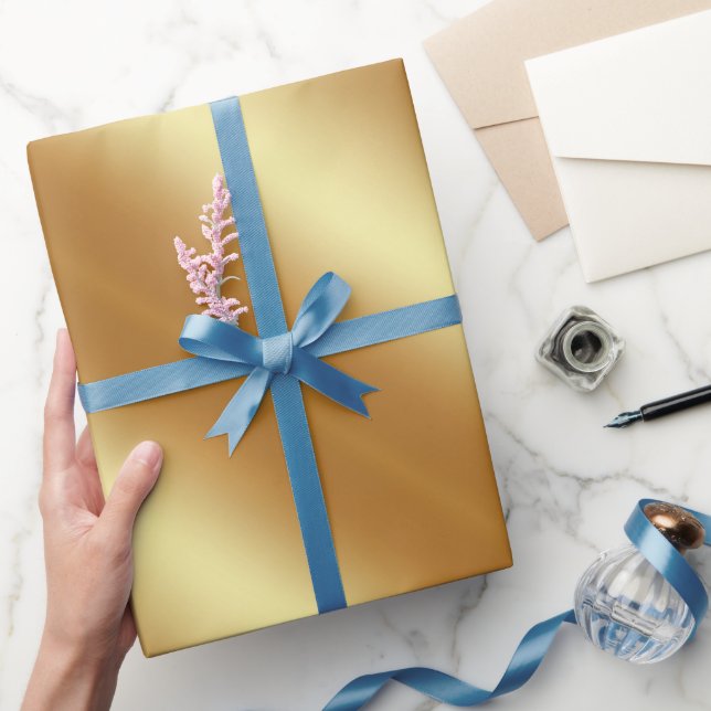 Falskt Guld Enkel Mall God Jul Present Presentpapper (Gifting)