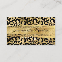 Falskt guld folie glitter penseldrag leopard