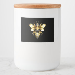 Falskt guld folie logotyp bin polygonal svart mat etiketter