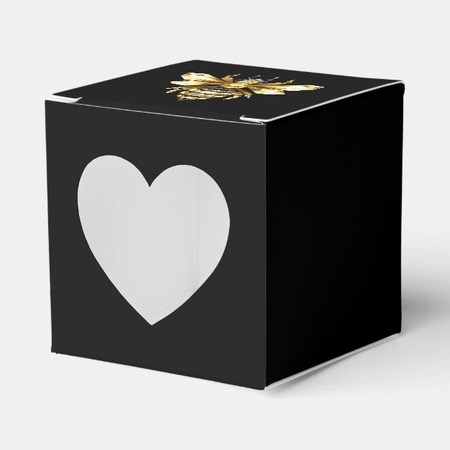 Falskt guld folie logotyp bin polygonal svart presentaskar (Framsidan Sidan)
