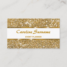 Falskt Guld Glitter Glam Chic Glitter Evenemangspl Visitkort