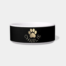 Falskt Guld Glitter Tassavtryck Anpassat Namn Hund