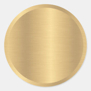 Falskt guld metalliskt utseende tom elegant mall runt klistermärke