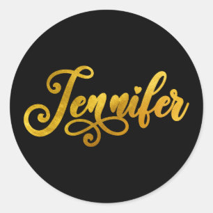 Falskt guld Ombre-folie Dekorativ Jennifer Runt Klistermärke