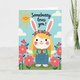 Falskt Guld Somebunny Loves You-kort Kort
