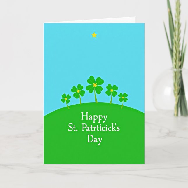 Falskt guld St Patricks dag-kort Kort (Framsida)