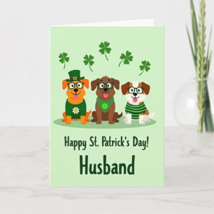 Falskt Guld St Patricks Hundar Kort