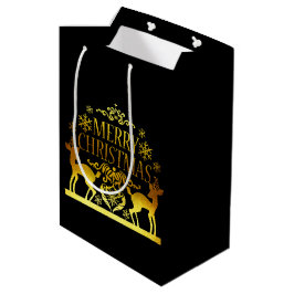 Falskt Guld Svart God Jul Presentpåse