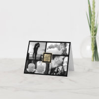Falskt Guld Tack Bröllop 4 Fotokort