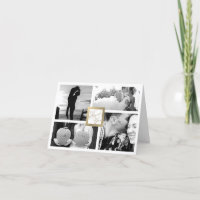 Falskt Guld Tack Bröllop 4 Fotokort