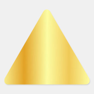 Falskt guld tom mall elegant modern skräddarsydd triangelformat klistermärke