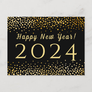 Falskt guldkonfetti Gott Nytt År 2019 Helg Vykort