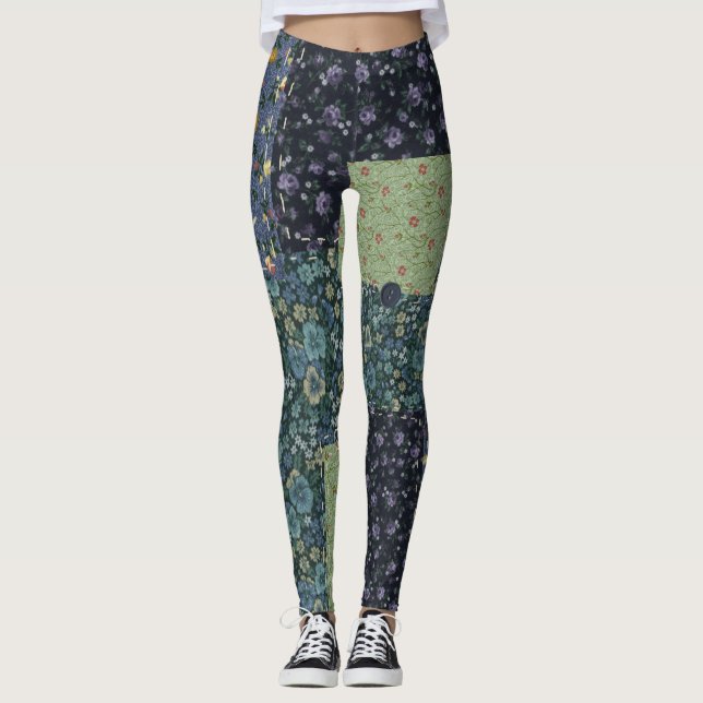 Falskt lapptäcke leggings (Framsida)