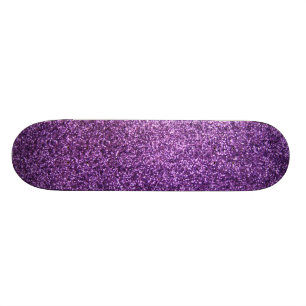 Falskt lila glitter skateboard bräda 20,5 cm