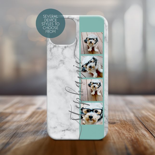 Falskt marmorutskrift - 4 bilder handskriven typsn (Personalized Phone Case with Custom Text and Trendy Design)
