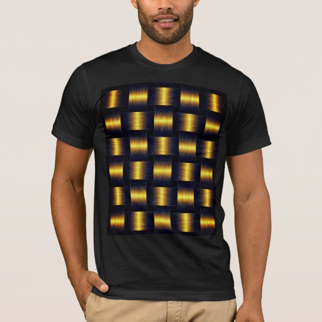 Falskt Metall Guld Färgad Rustning T-Shirt (Framsida)