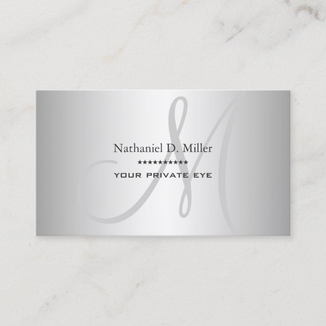 Falskt silvergrå gradient DIY Visitkort (Framsida)