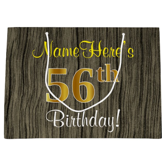 Falskt Trä Utseende, Falskt Guld 56-årsdag + Namn (Framsidan)