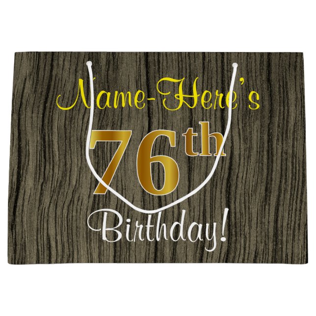 Falskt Trä Utseende, Falskt Guld 76-årsdag + Namn (Framsidan)