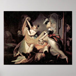 Falstaff i tvätt basket av Henry Fuseli Poster