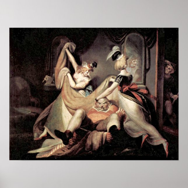 Falstaff i tvätt basket av Henry Fuseli Poster (Framsidan)