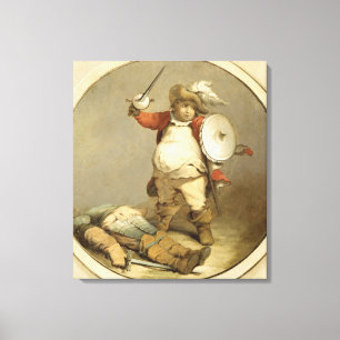 Falstaff med förkroppsliga av Hotspur, c.1786 Canvastryck